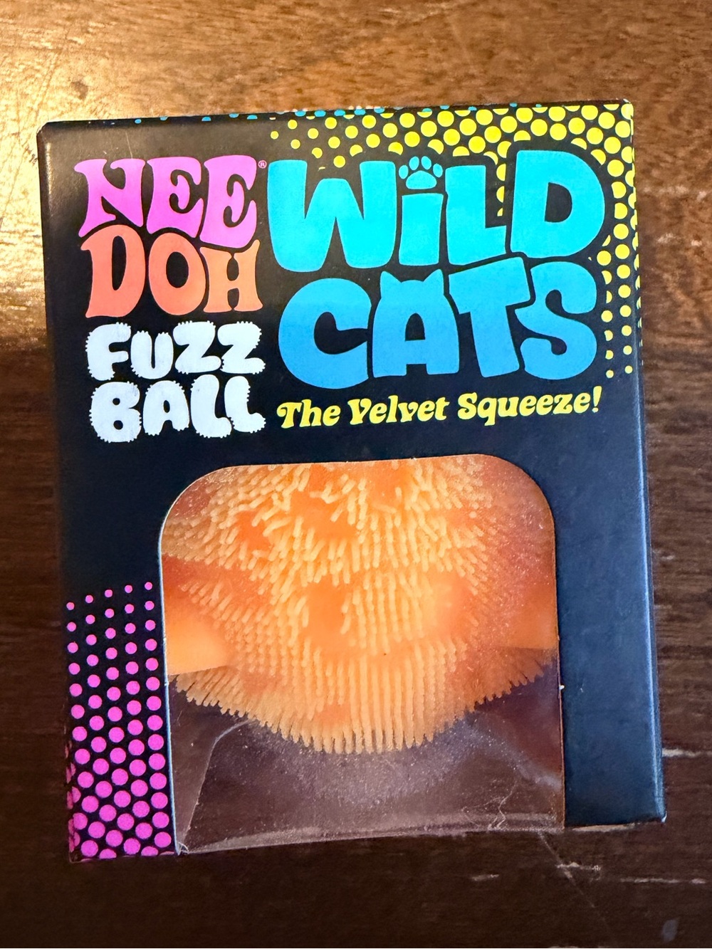 Needoh Wild Cats Fuzz Ball - Orange Cheetah